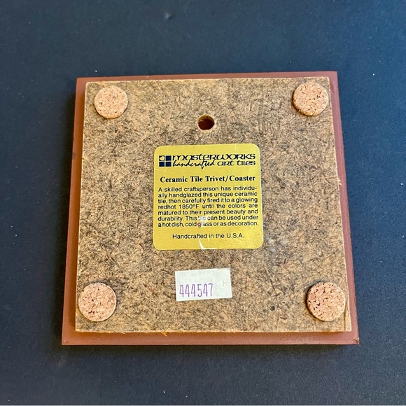 Kokopelli Masterworks Pottery Art Tile 4” Southwest Native American USA - Picture 9 of 10